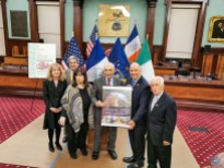 October 2019 - Hon. Paul Vallone celebrates Italian Culture Month at the City Council Proclamation Ceremony at City Hall with Board Members.